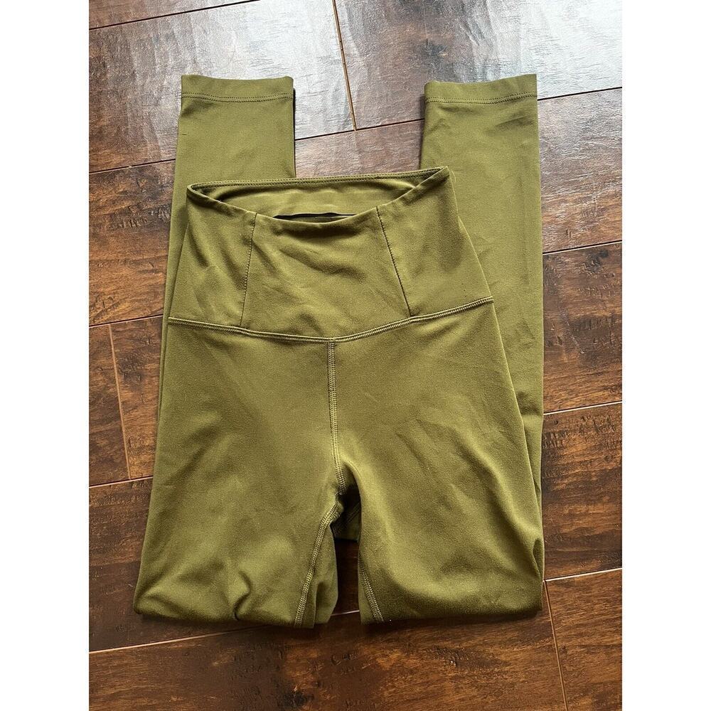 Womens Girlfreind Collective Olive Green Leggings Size XXS
